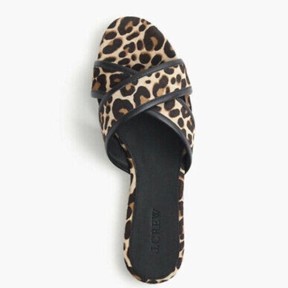 J. CREW CORA CRISSCROSS SANDALS IN LEOPARD - SIZE 8 - Picture 3 of 8